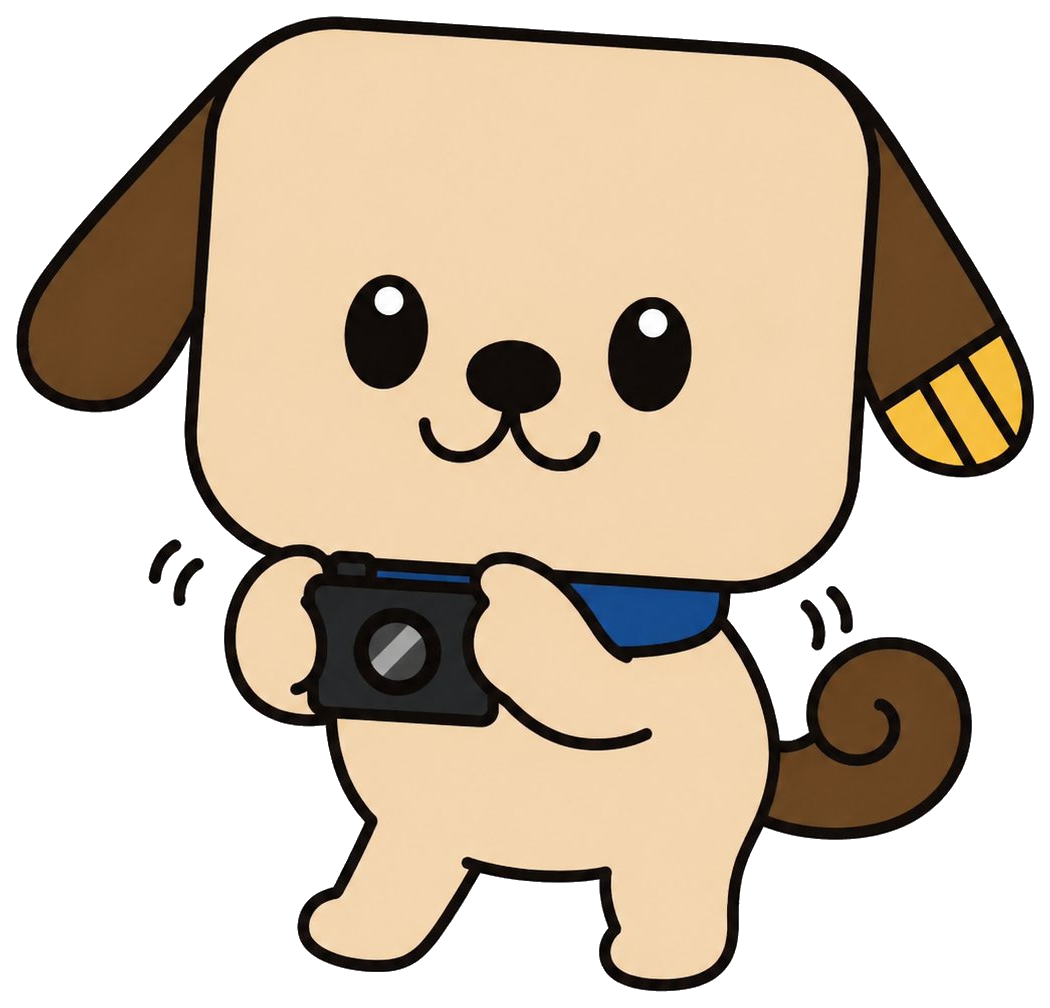 カメラを構えるショットくん